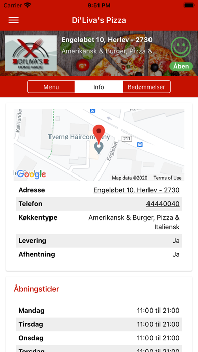 Dilivas pizza Screenshot
