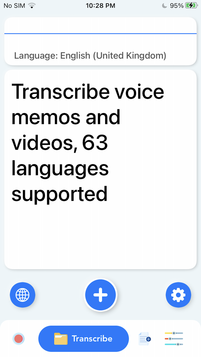 Dictation to text - transcribe