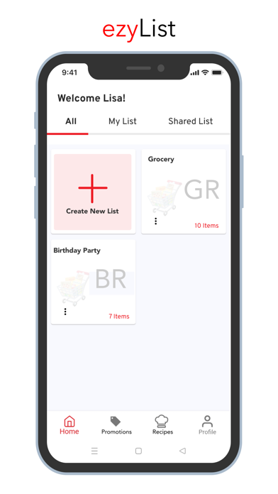 ezyList Screenshot