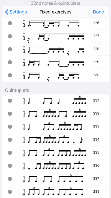 Rhythm Sight Reading Trainer Screenshot