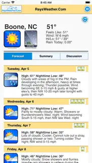 raysweather.com mobile iphone screenshot 1