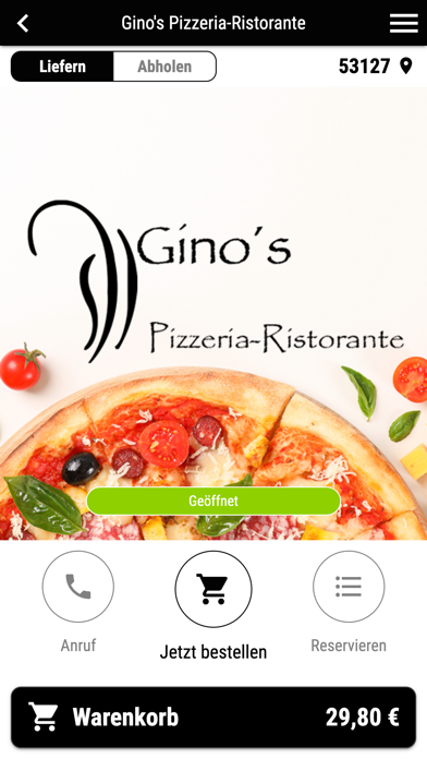 Gino's Pizzeria-Ristorante Screenshot