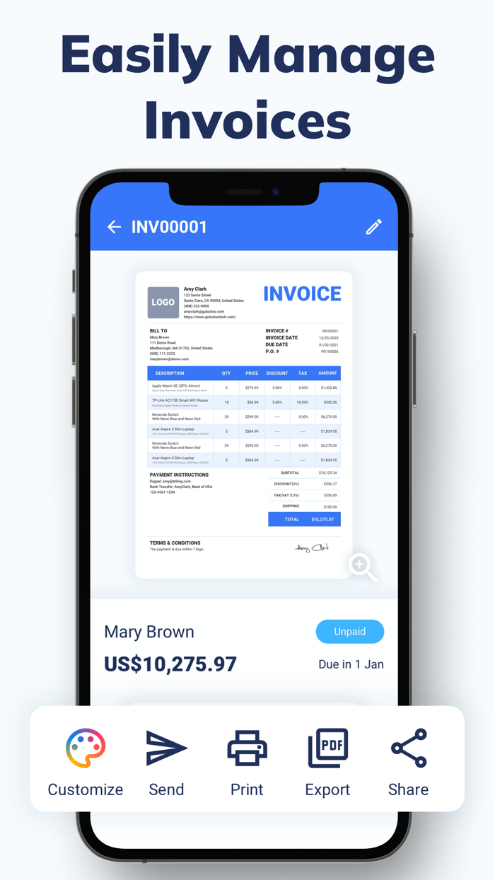 My Invoice Maker - Invoices