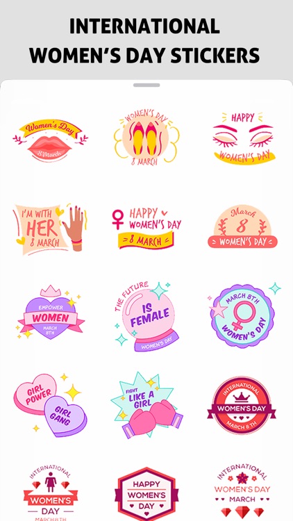 Women's Day Stickers set