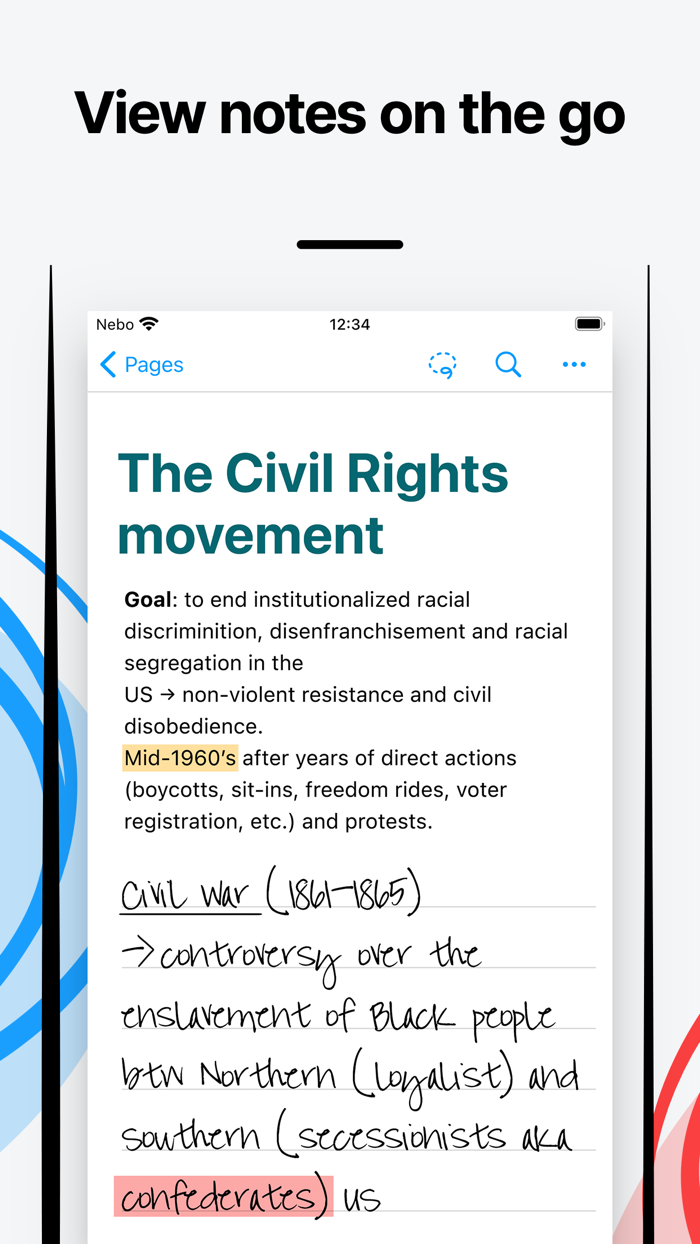 Nebo Viewer sync and read notes