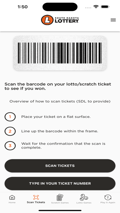 South Dakota Lottery Screenshot