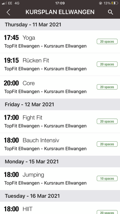 Screenshot #3 pour TopFit Fitness