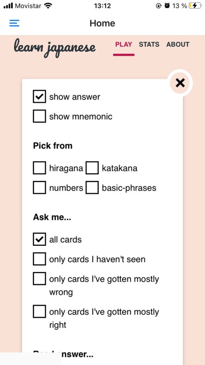 Japanese Learning App