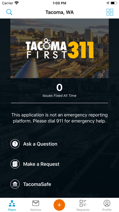TacomaFIRST 311 Screenshot