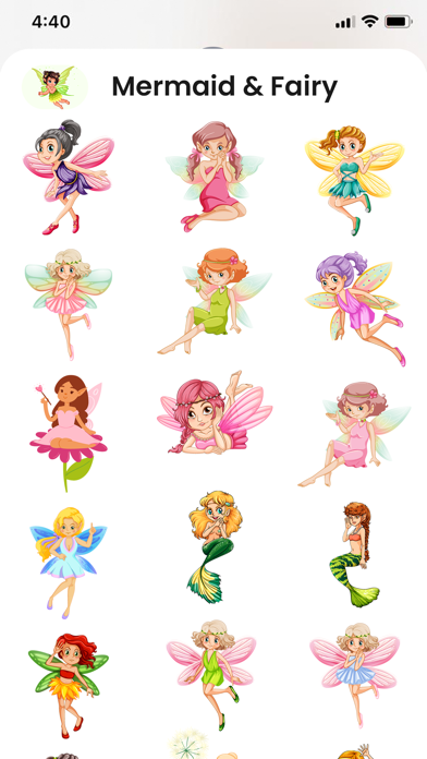 Fairies & Mermaid Stickers Screenshot