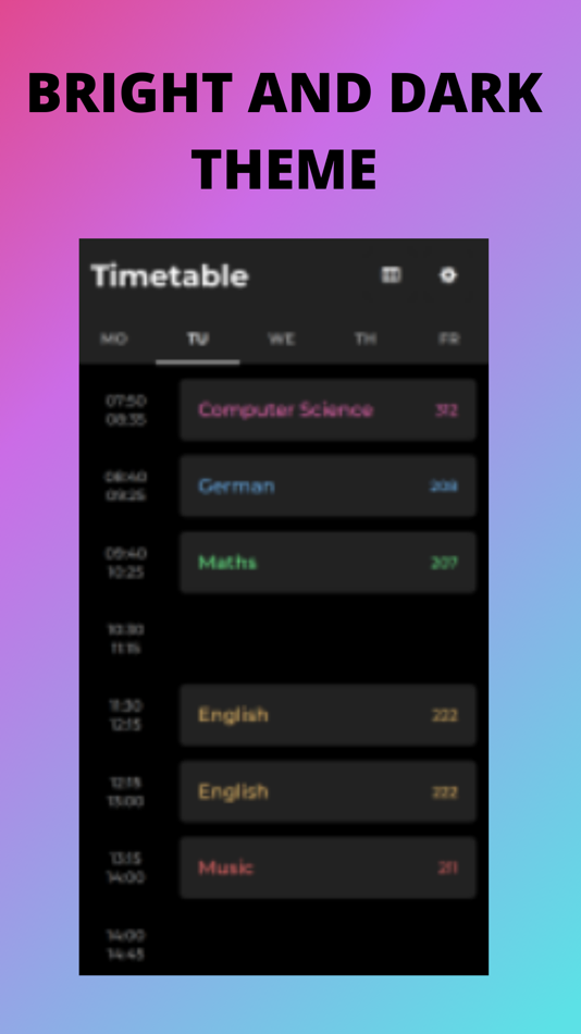 #3. Timetable School App (iOS) 由: Leticia Vila