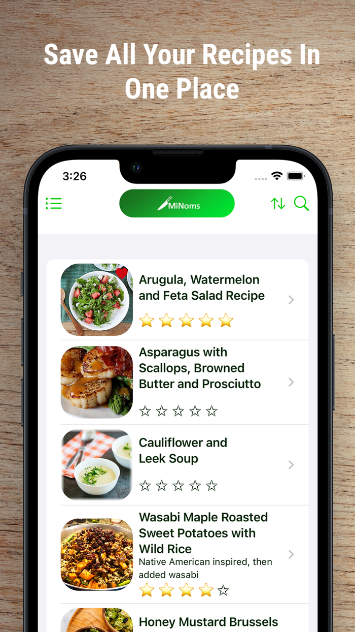 MiNoms Recipe Organizer