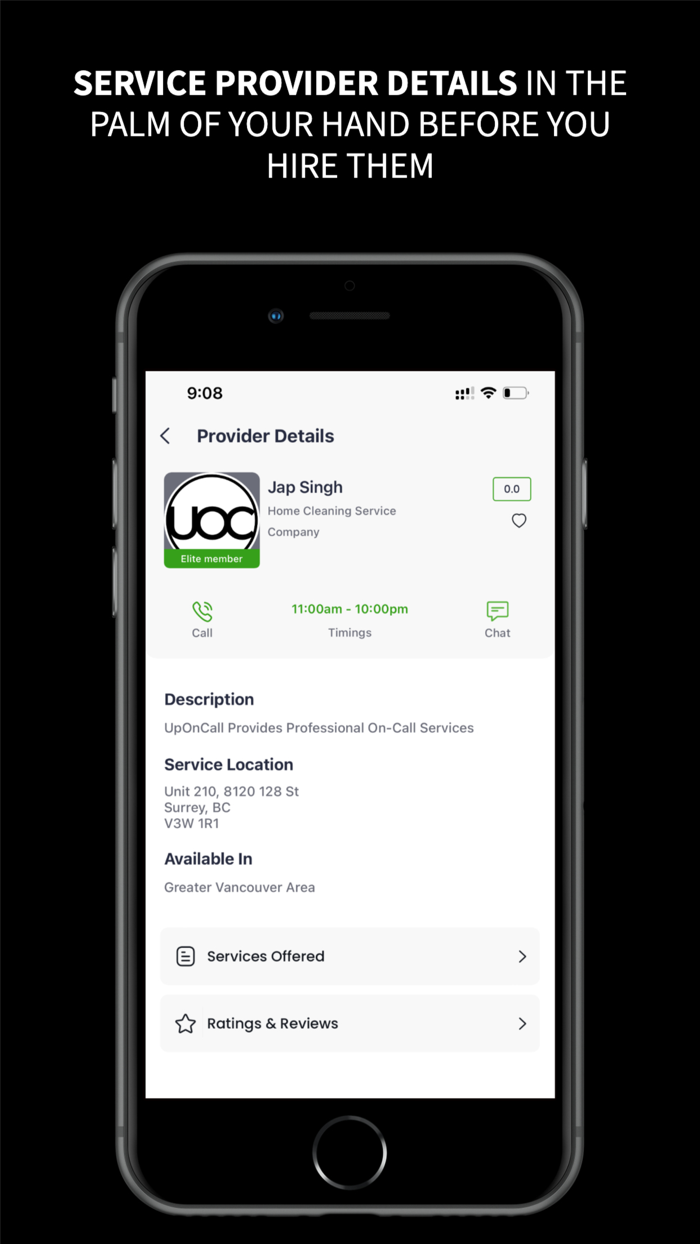 UpOnCall - Hire Local Services