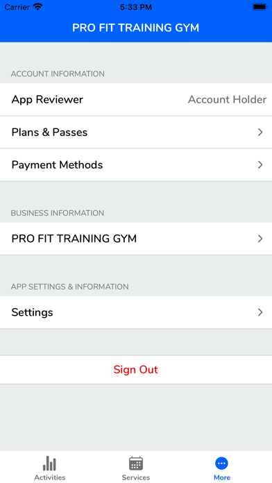 Pro Fit Training Gym Screenshot
