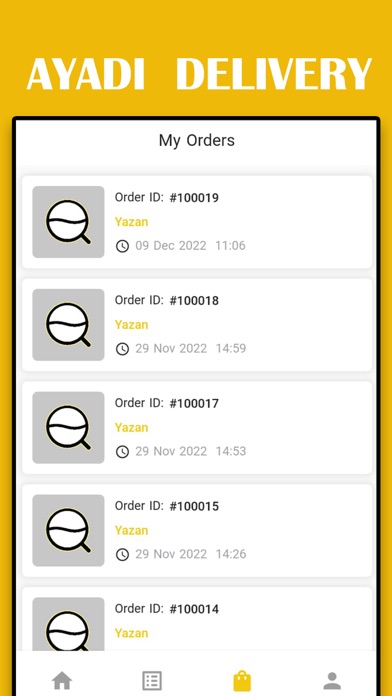 Ayadi delivery Screenshot