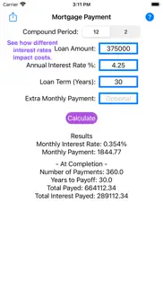 mortgage payment iphone screenshot 1