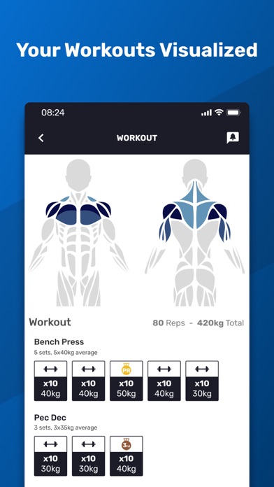 Screenshot #2 pour Wotive: Gym Workout Tracker