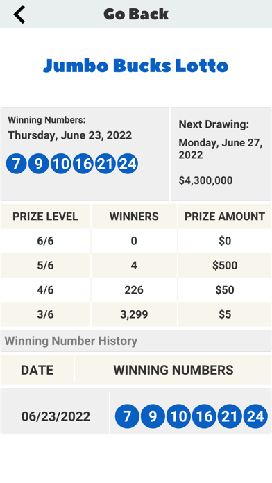 GA Lotto Results Screenshot