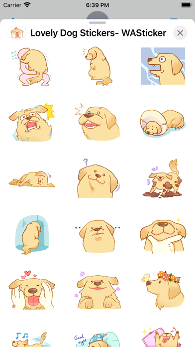 Lovely Dog Stickers- WASticker Screenshot