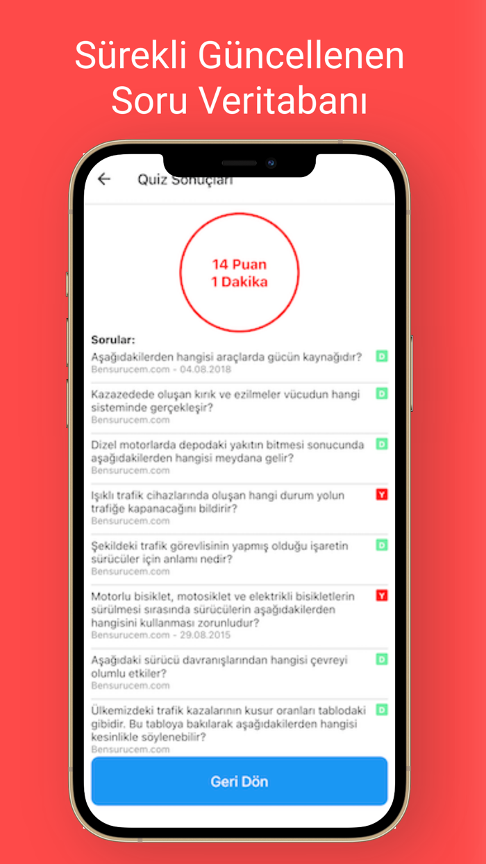 Ehliyet Sınavı Soruları 2022