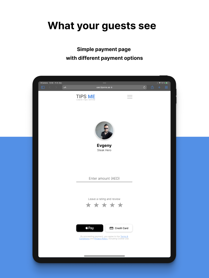 TipsME - leave tips online