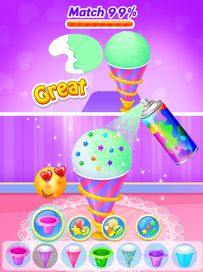 Snow Cone Coloring Match