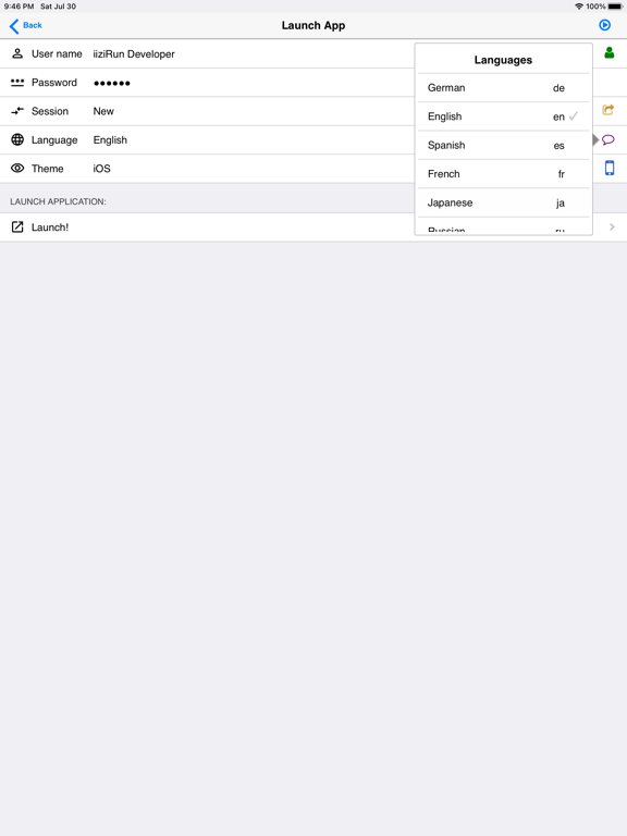 Screenshot #6 pour iiziRun Developer