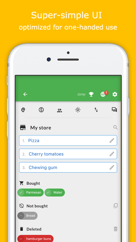 #1. Grocery Shopping List: Frooty (iOS) 作者: Tomasz Czurak
