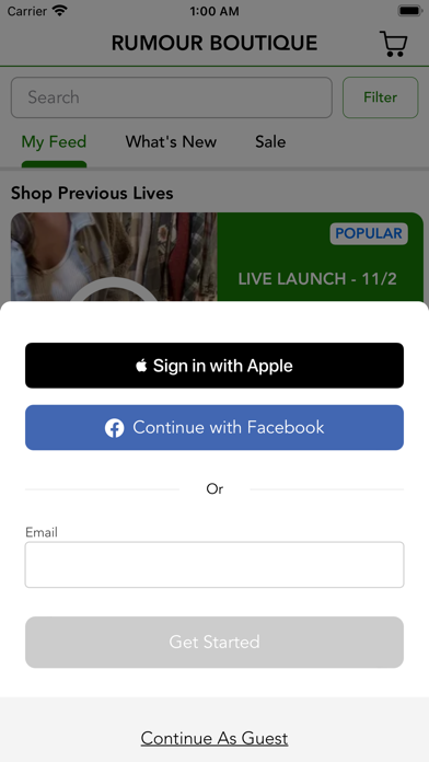 RUMOUR BOUTIQUE Screenshot