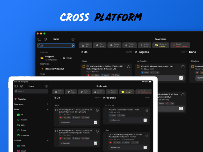 Bookmarks Organize and Track