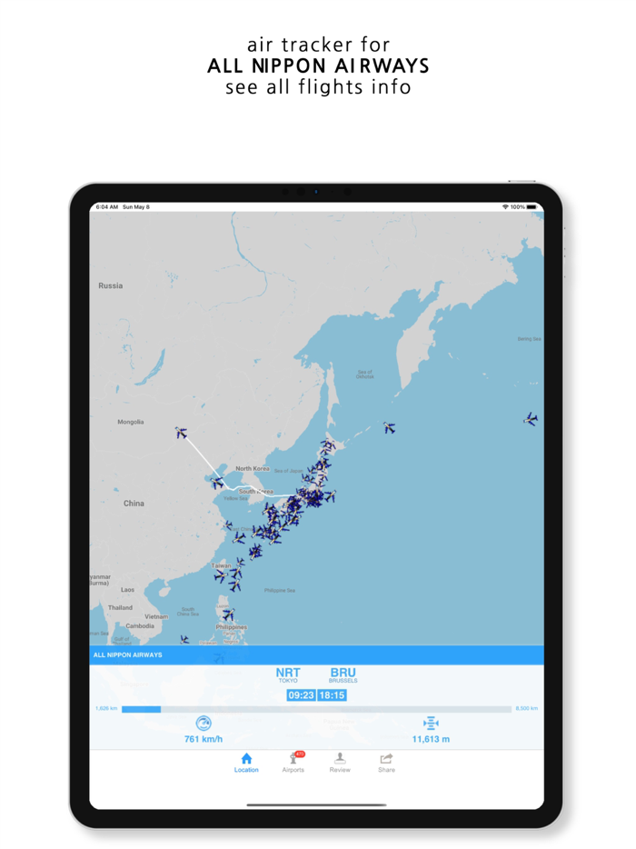 Tracker For All Nippon Airways