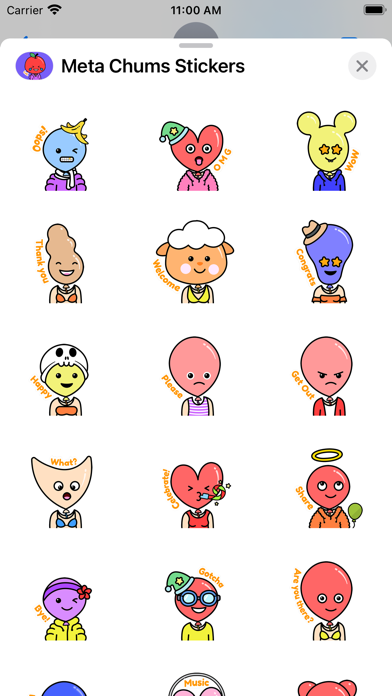 Meta Chums Stickers Screenshot