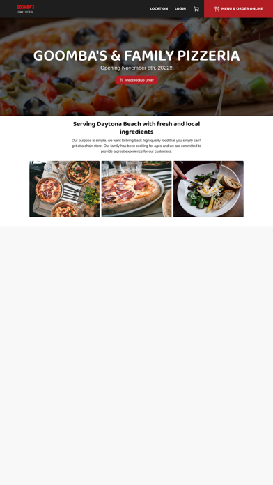 Goomba's & Family Pizzeria Screenshot