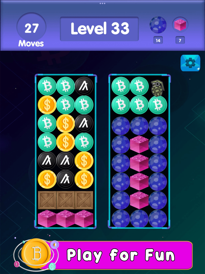 Pop it Crypto Coins Blast Game
