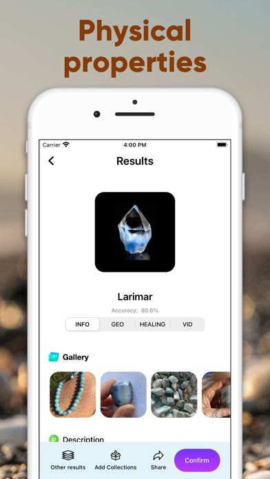 Stone Identifier Rock ID Screenshot