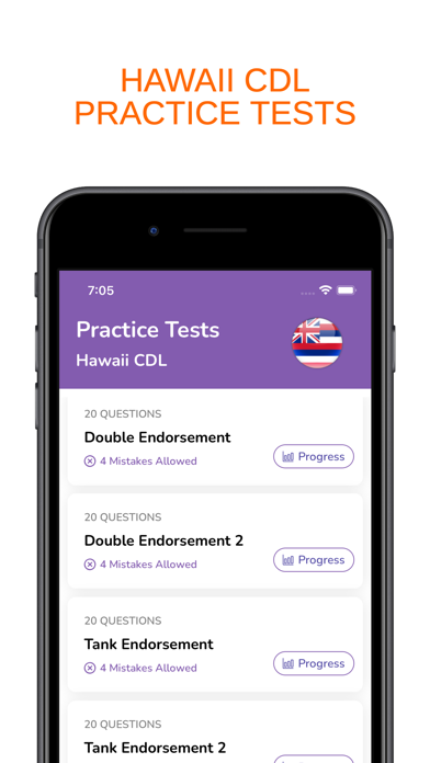 Hawaii HI CDL Permit Prep Screenshot