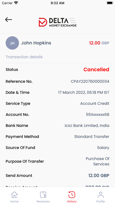 Delta Money Exchange Screenshot