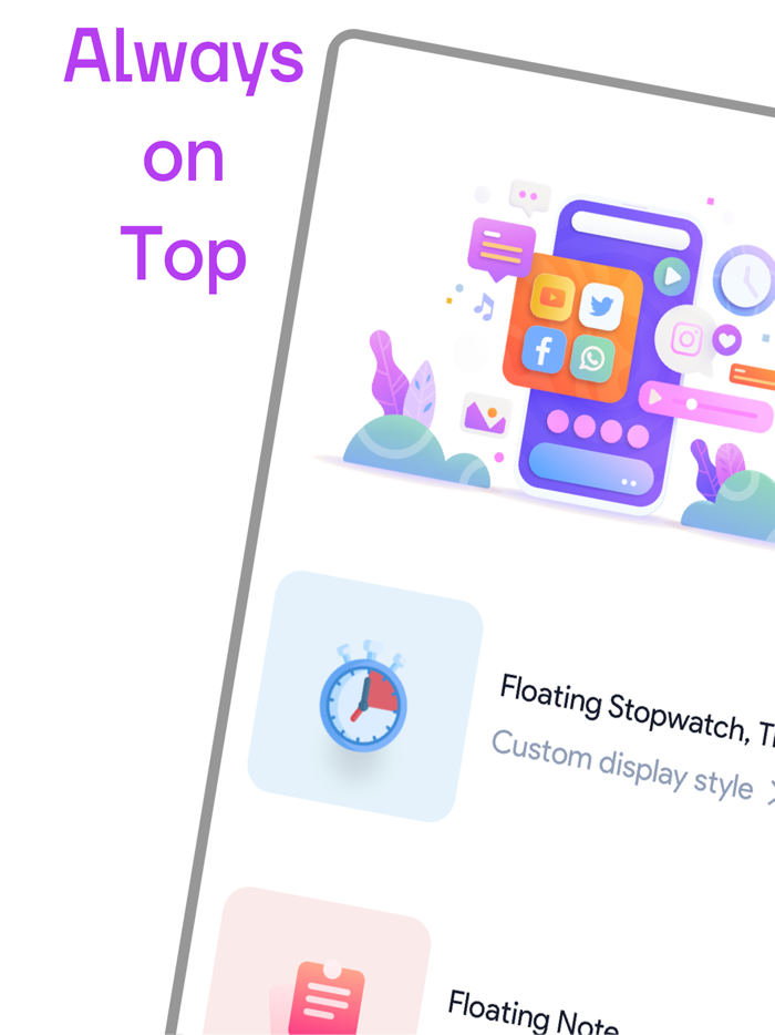 Floating Clock  stopwatch