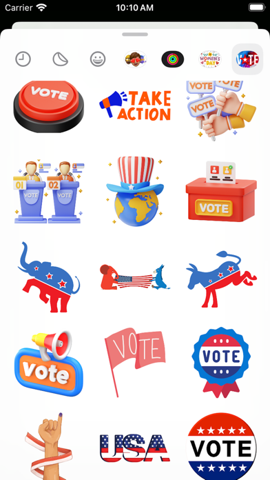 US Election 2024 Stickers Screenshot