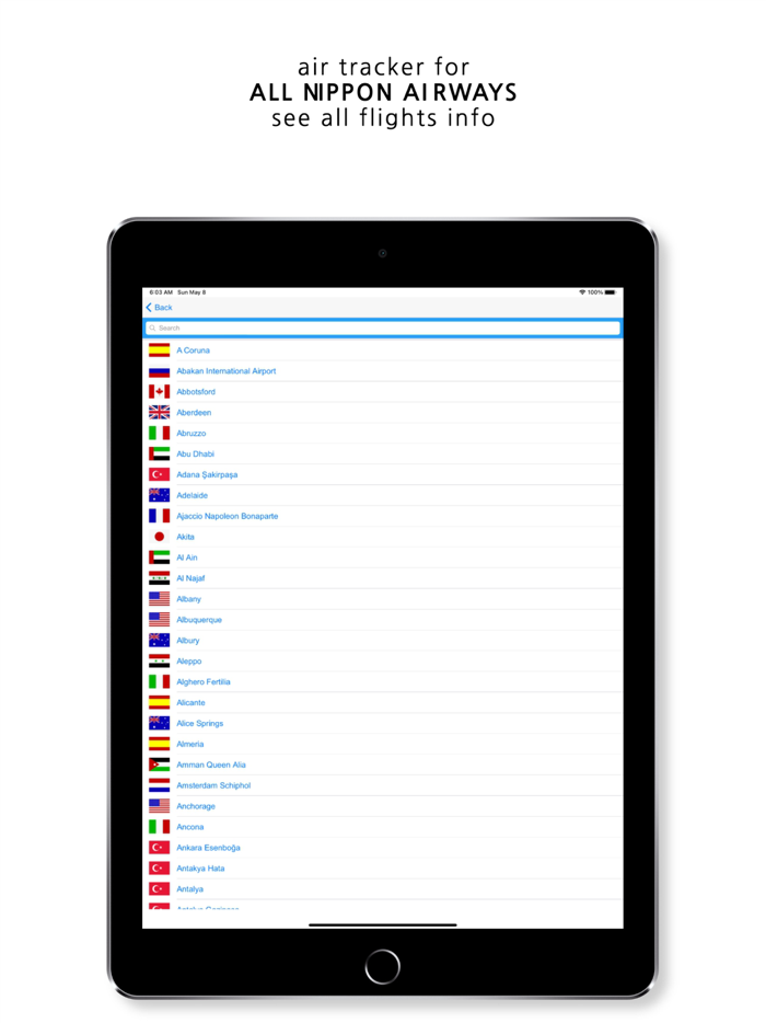 Tracker For All Nippon Airways