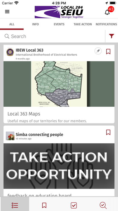 SEIU 284 Screenshot