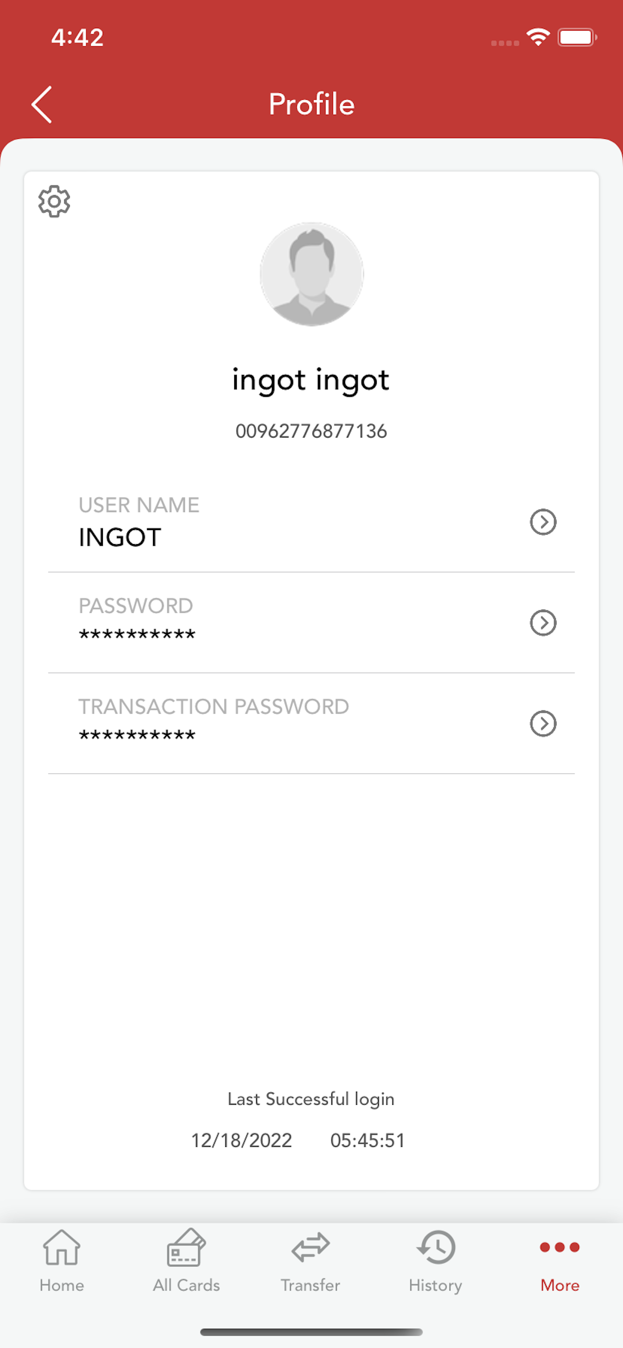 INGOT Card
