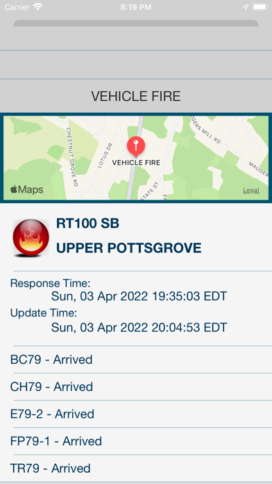 MontCo Incidents and Radio Screenshot