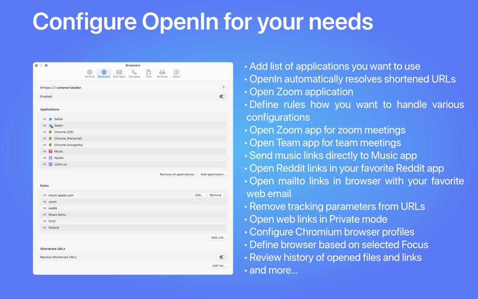 #2. OpenIn 4 Advanced Link Handler (macOS) 由: Loshadki, LLC