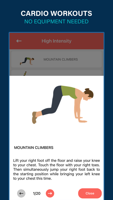 Cardio Fitness Daily Workouts Screenshot