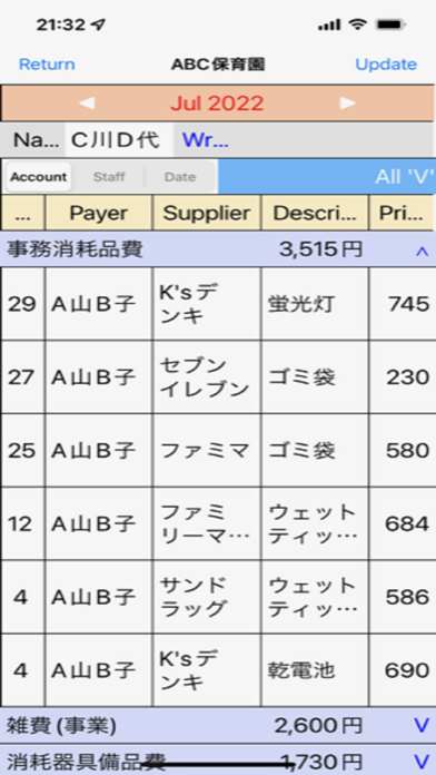 Petty cash accounting（Petty-A） Screenshot