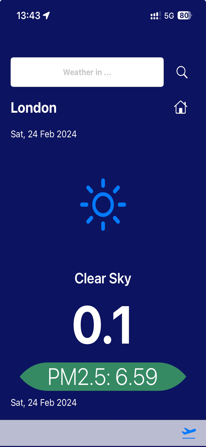 Weather Temp PM2.5 Map