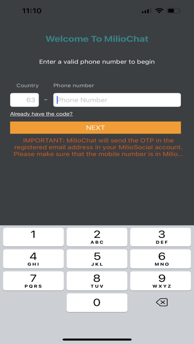 MilioChat Screenshot