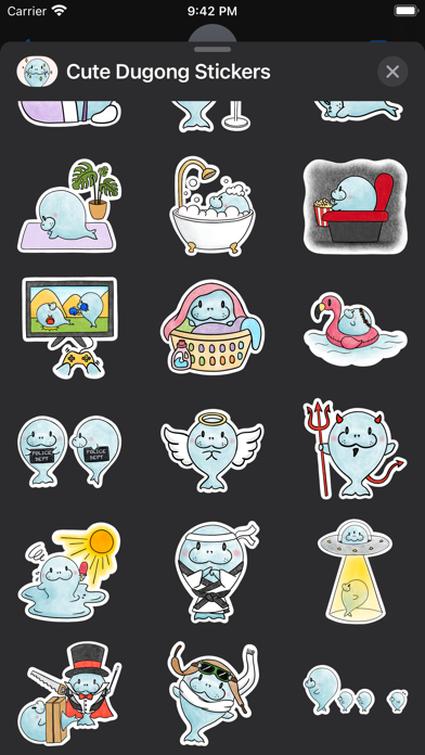 Cute Dugong Stickers Screenshot