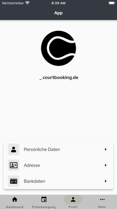 courtbooking.de Screenshot